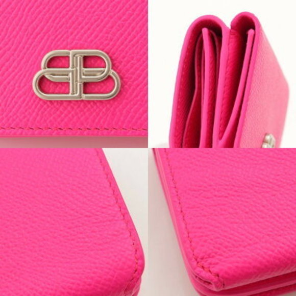 Balenciaga BB Mini Wallet Folding Pink - Picture 7 of 8